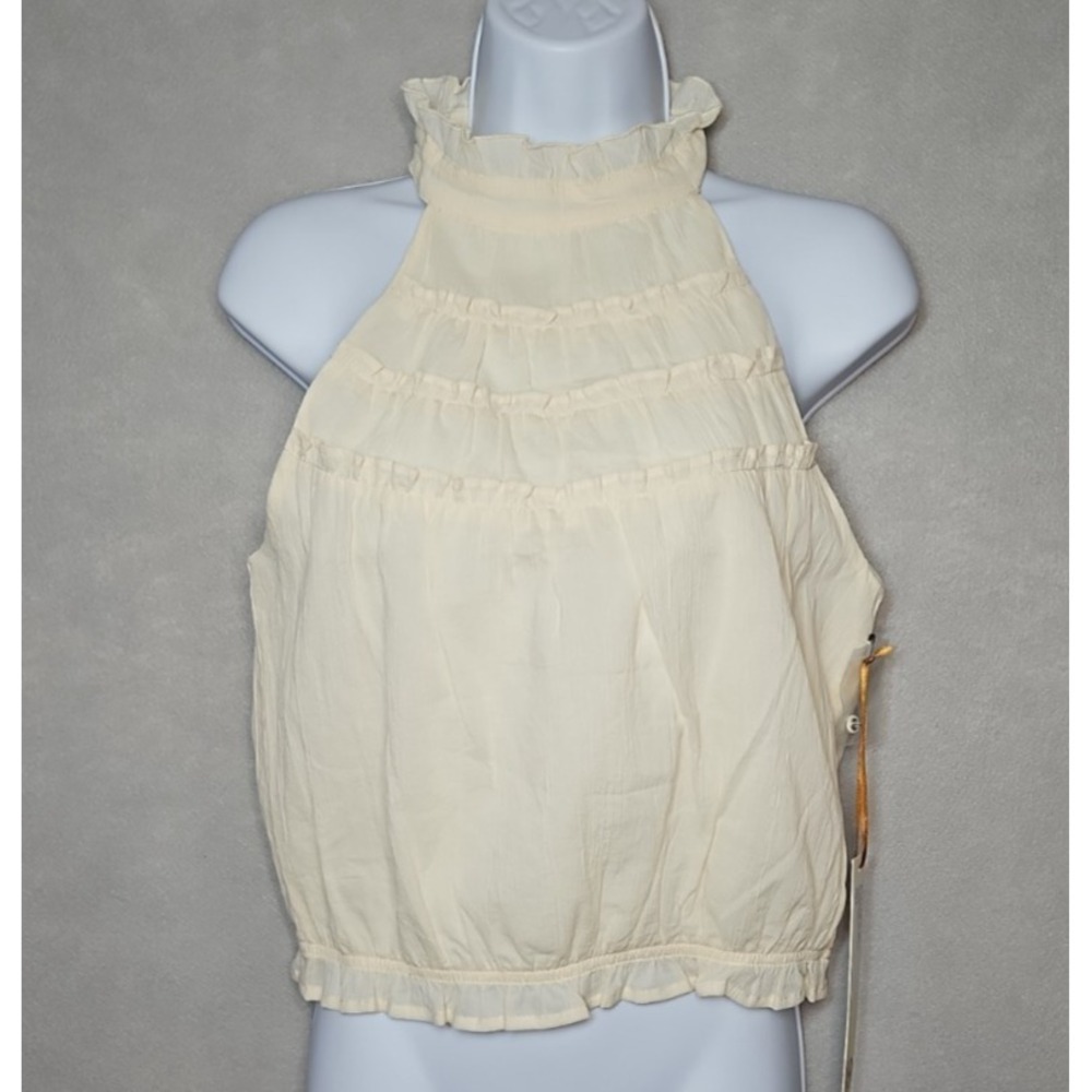 House of Harlow Womens‎ Ivory Mock Neck Sleeveless Top Size Medium NWT